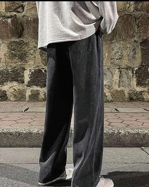 baggy mens dark GREY jeans//baggy lose fit man jeans